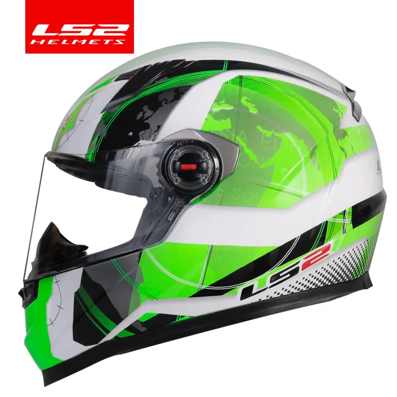 LS2 FF358 moto rcycle шлем анфас LS2 alex barros гоночные шлемы casque casco moto ECE Сертификация - Цвет: green universe