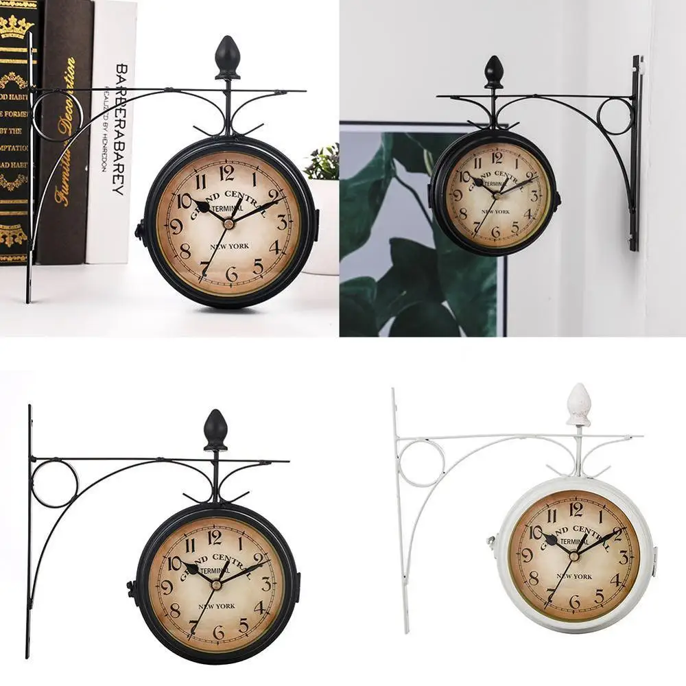 Outdoor Garden Paddington Station Wall Clock Double Sided Outside
