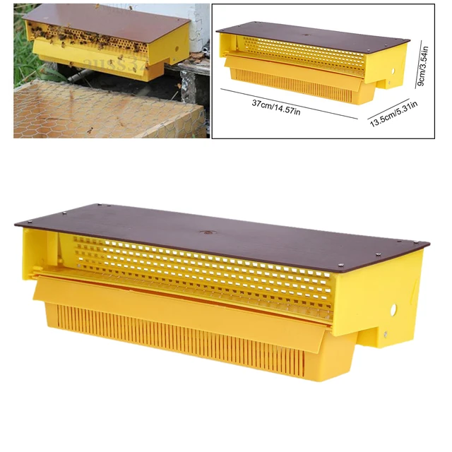 Méhészeti Pollencsapda Cserélhető Szellőztetett Pollen Tálca Sárga 39 × 14 10 Cm -Es Profi - Image 6