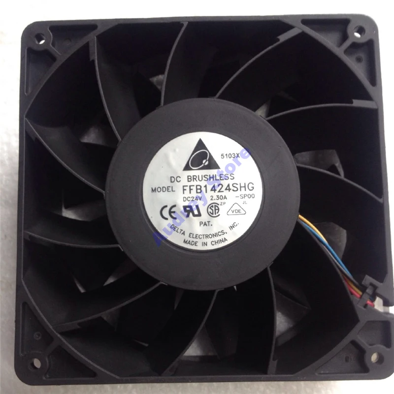 Rolamento de Esferas Ventilador de Refrigeração Ventilador de ar Delta Ffb1424shg 14cm Forte Vento Duplo 3600rpm 463.9cfm 14050 24 v 2.3a