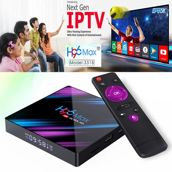 

h96 TV BOX H96max Android 9.0 Google Assistant 4K Dual Wifi BT Netflix Media player Play Store Free App Fast Set top BOX