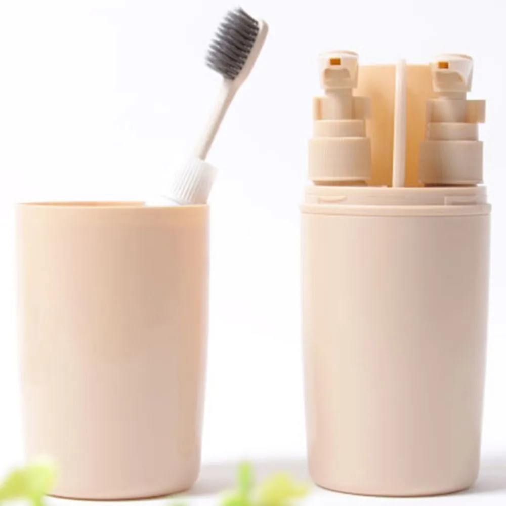 

6pcs/set Outdoor Travel Wash Set Included Wash Cup Bottled Comb Toothpaste Toothbrush Creative Home Wash Cup Home Supplies