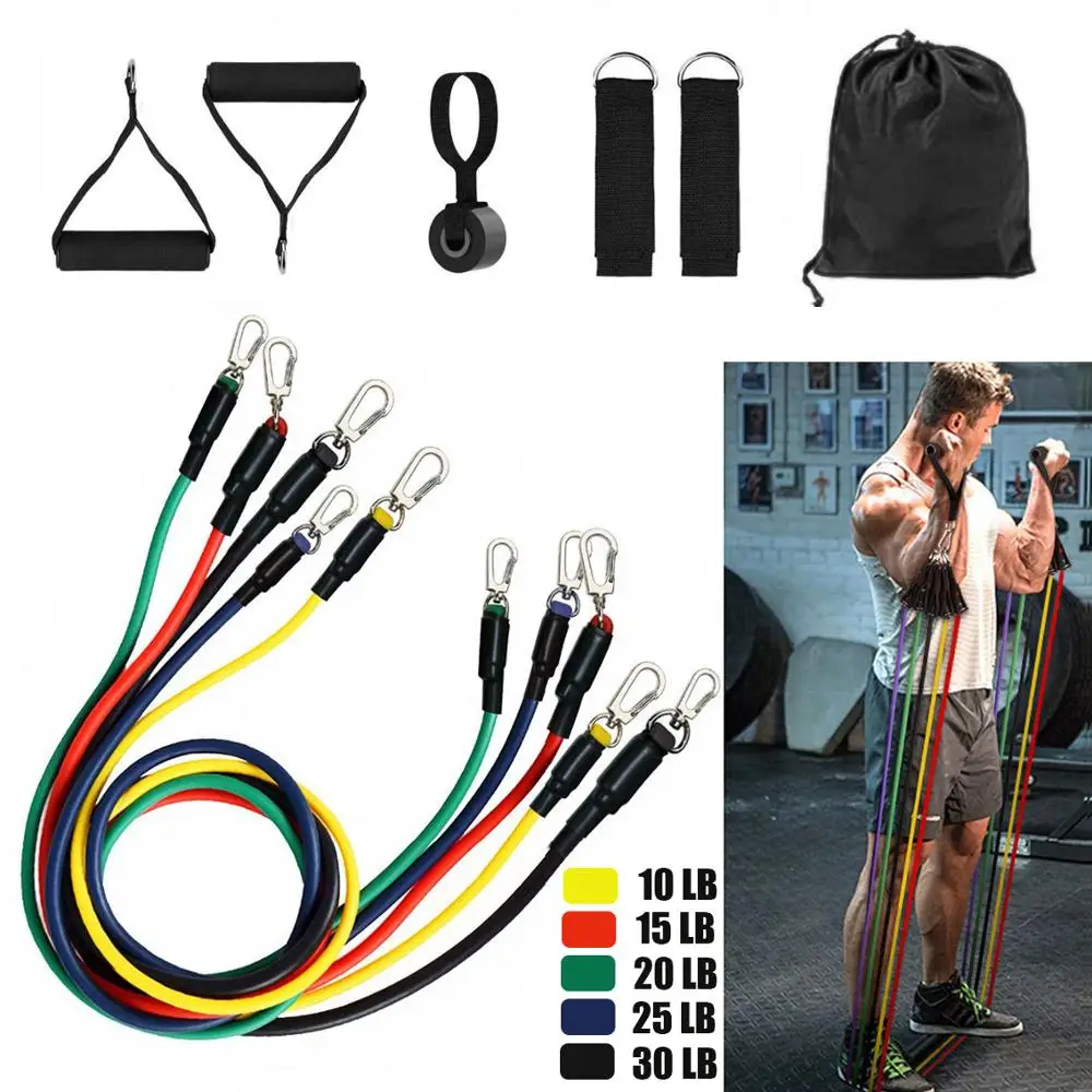 

11Pcs/Set Pull Rope Fitness Exercises Resistance Bands Latex Tubes Pedal Excerciser Body Training Workout Yoga Elastic Pull Rope