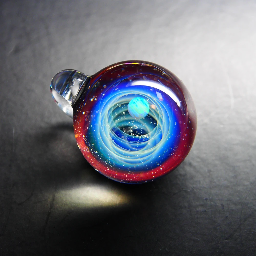 Дизайн красивый Вселенная стеклянный шар галактика стеклянный кулон - Окраска металла: Design 24