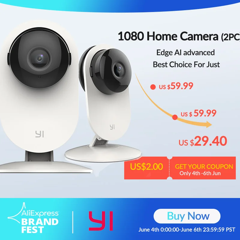 YI 1080p camara vigilancia interior IP sistema de vigilancia de seguridad con visión nocturna para el hogar/oficina/camaras de seguridad inalambricas para el hogar|home camera|wireless ipcamera wireless - AliExpress