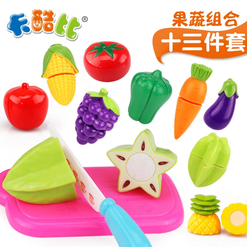 Kakuniao bi Slicer 13 шт. детский игровой домик фрукты и овощи резка девочки и мальчики кухня игрушка
