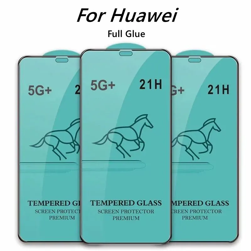 Защитное стекло с полным покрытием для Huawei P50 P40 P30 Lite защиты экрана P Smart Z Honor 8X 9X X30