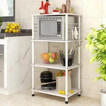 

Household Multifunctional Kitchen Appliance Organizer Microwave Storage Shelf Creative Multilayer floor Storage Rack