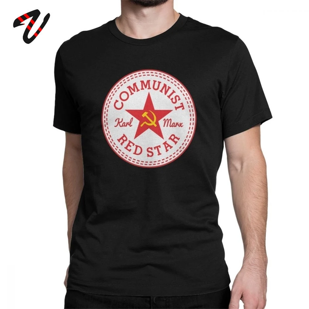 Коммунистической звездой футболка CCCP для мужчин новые коммунизма Марксизм
