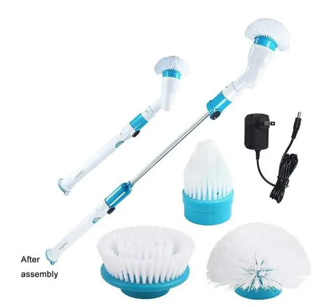 

Turbo Scrub Electric Cleaning Brush Adjustable Waterproof Cleaner Wireless Charging Clean Bathroom Kitchen Cleaning Tools Set