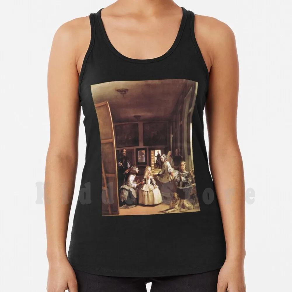 Canottiere Las Meninas Di Velazsf Canottiera 100% Cotone Barocco Famoso Dipinto Quadro Famoso Pittura Spagnola Classica