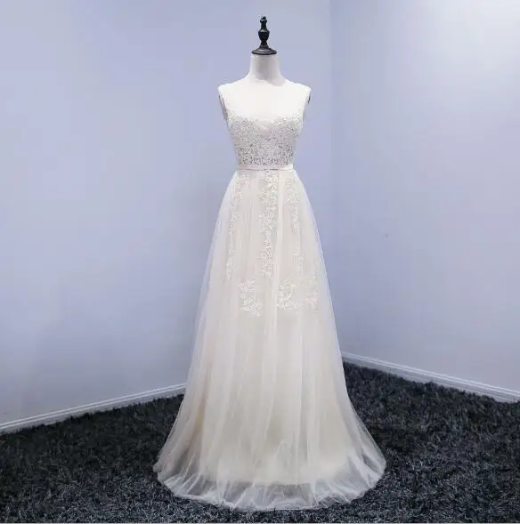 Robe De Soiree красное вино кружево Бисероплетение длинное вечернее платье с открытой спиной для невесты с v-образным вырезом без рукавов прозрачное банкетное сексуальное платье - Цвет: Шампанское