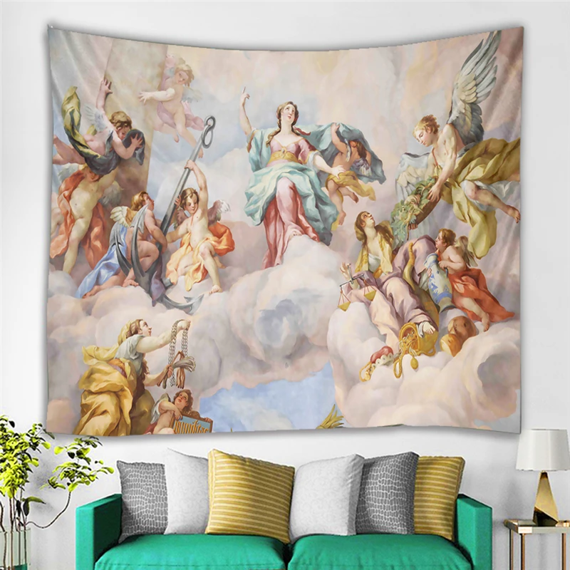 France April 18 Ceiling Painting In Hercules Room Of The Royal Chateau Versailles For Bedroom Colorful Tapestries Tapestry Decorations
