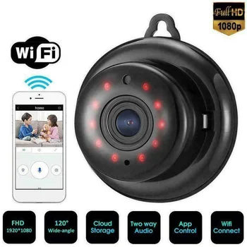 

Advanced Night Vision 1080P Wireless IR WiFi CCTV Indoor/Outdoor HD MINI IP Camera Cam Home Security 64G TF Card Memory