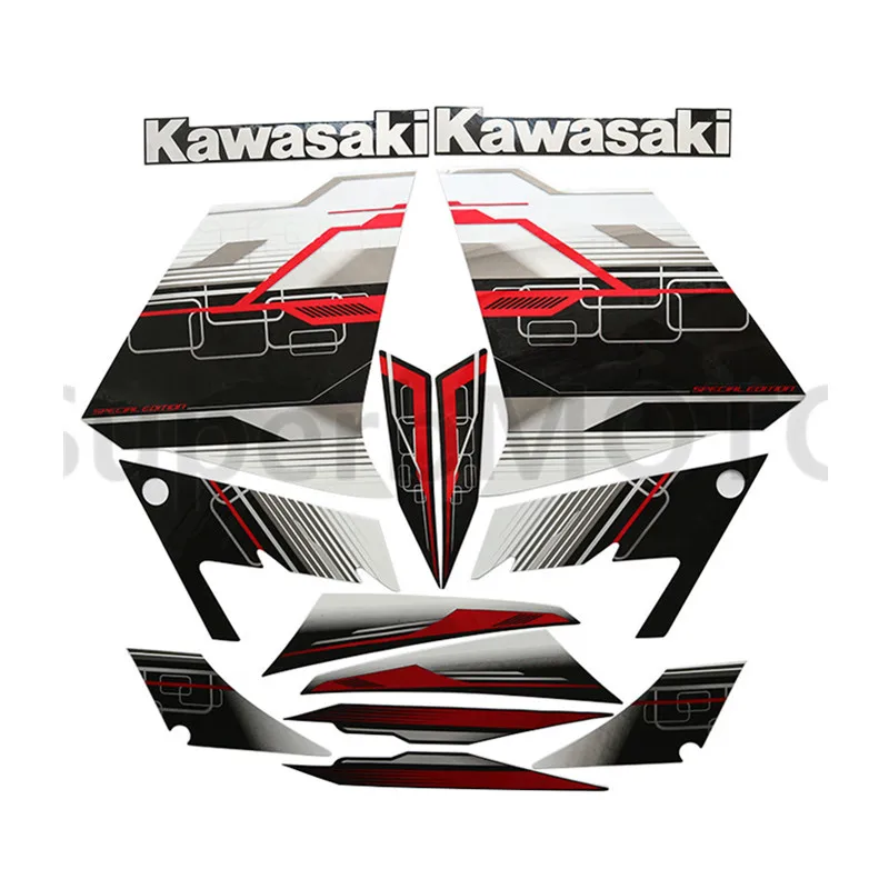 Аксессуары для мотоциклов наклейка весь автомобиль наклейка подходит для Kawasaki Ninja 300 ninja300 2013 Набор наклеек - Цвет: Черный