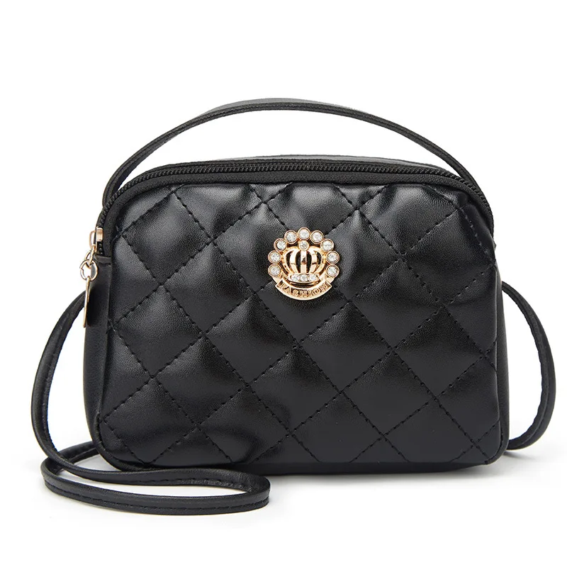 

Shoulder Bags for Women 2019 Fashion Mini Bag with Crown Shape Shape Small Messenger Crossbody Bag Ladies Zipper HandBags PU