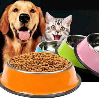 

Pet Bowl Stainless Steel Non Slip Dog Cat Puppy Feeding Drink Water Bowls Dishwasher Safe Pets Supplies Non-slip Feeding Dishes