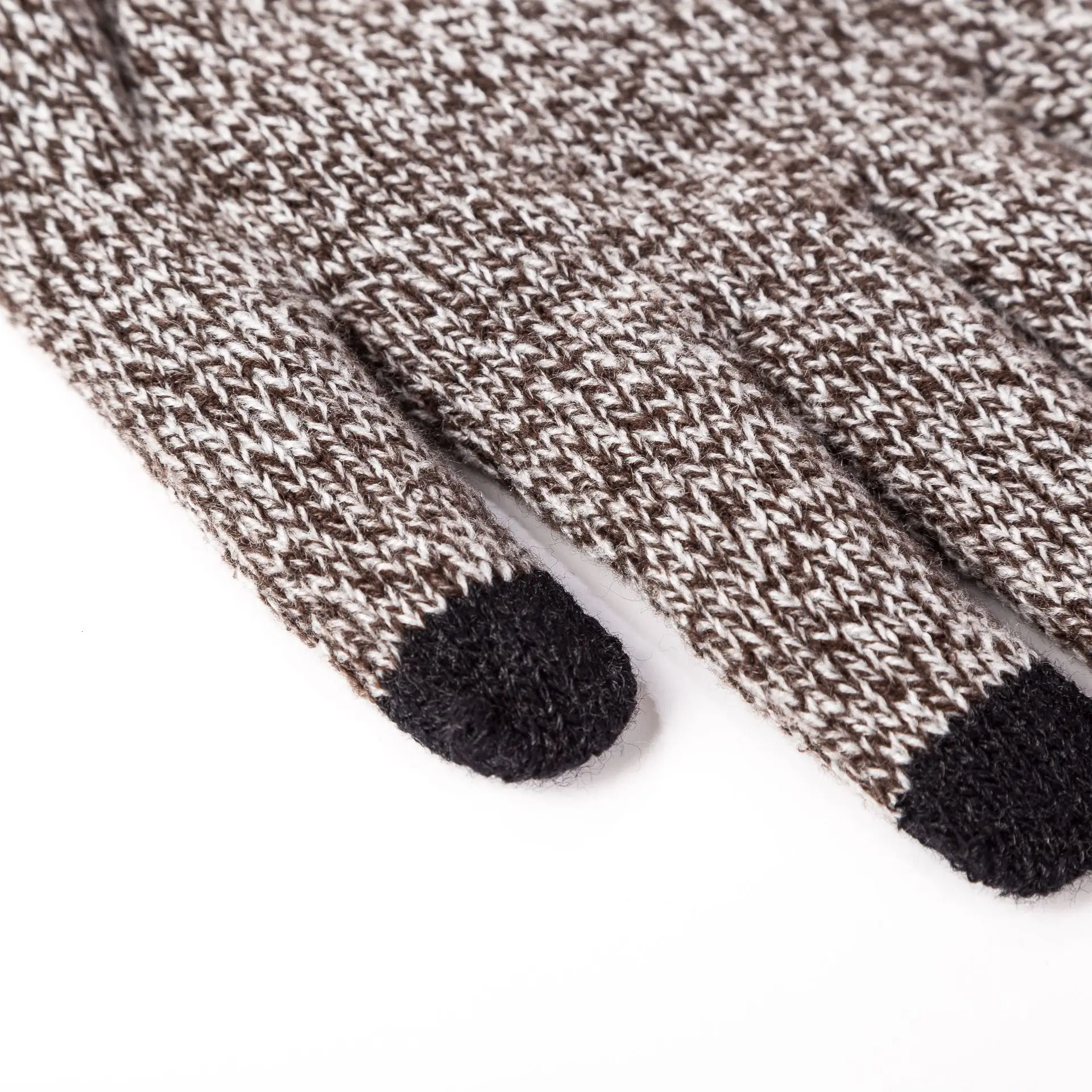 Теплые мужские варежки перчатки с сенсорным экраном мужские и женские перчатки толстые теплые вязаные зимние митенки для пальцев влюбленные уличные перчатки