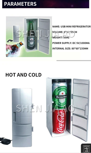 Ad-Kühlschrank Mini Usb Kühlschrank Gefrierschrank Dosen Getränk Bierkühler  Wärmer Reisekühlschrank Eisfach Auto Büro Tragbar