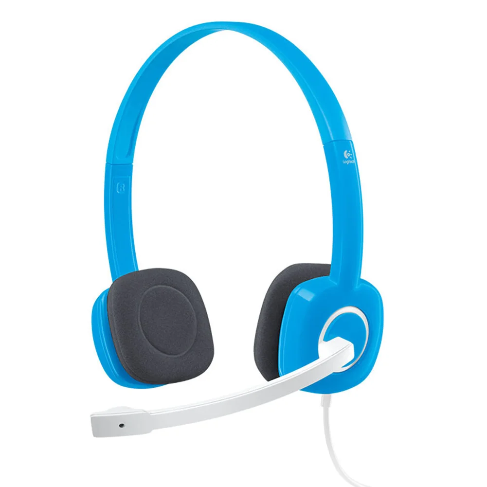 Игровые видеонаушники Logitech стерео двойная гарнитура 3 5 мм наушники с микрофоном