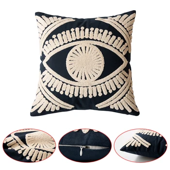 

Cushion Cover Cotton Thread Embroidery Throw Pillow Cover Pillowcase Home Decor for Living Room Sofa 45x45cm