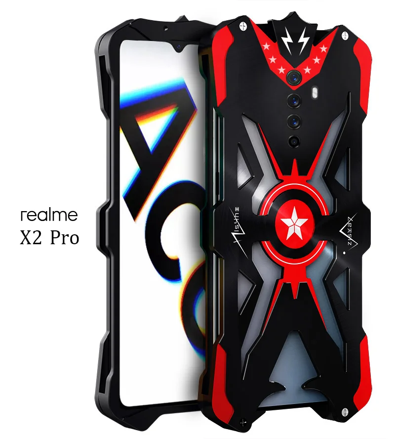 Funda trasera de aluminio y Metal para Realme X2 Pro, carcasa de lujo  resistente, nueva