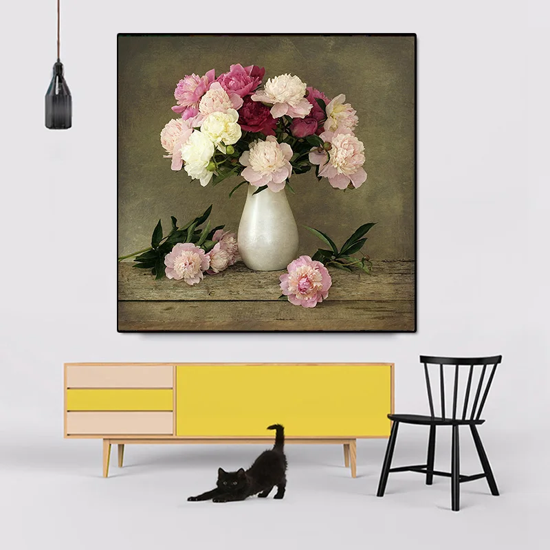  Famous Painted Colorful Flowers Art Oil Painting On Canvas Wall Adornment Pictures For Live Room Home Decor | Дом и сад