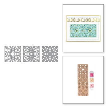 

2020 New Layer Metal Cutting Dies and Scrapbooking For Paper Making Square Background Embossing Frame Card Craft No Stamps