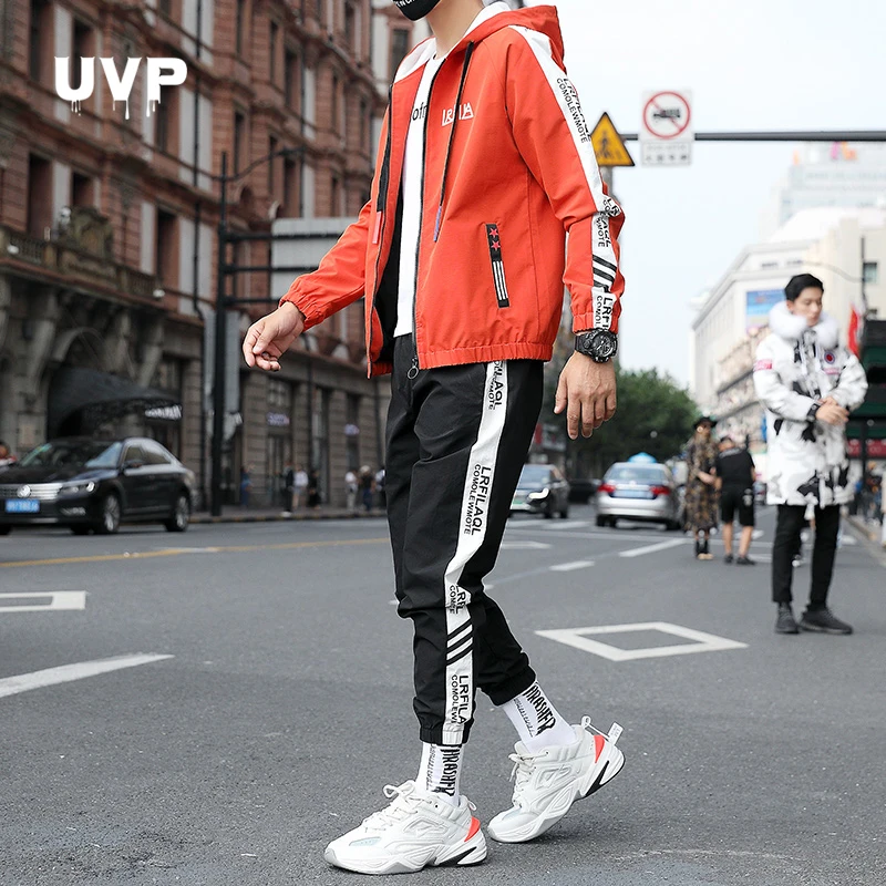 Sporting Suit Fashion Men Sets Sweatshirt Sweatpants Hooded Mens Clothing 2 Pieces Sets Slim Tracksuit Sweat Pants Casual Jacket