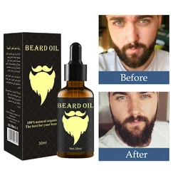 Beard Care Essential Oil Promote Growth Anti-Drying Anti-Fork Anti-Rough Soothes Dry Itching Soft Smooth Bushy Men's Care 30ml