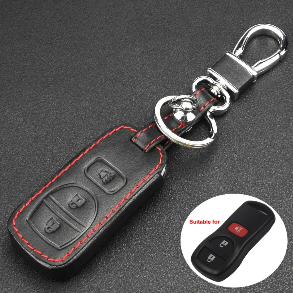 Keyforkess custodia protettiva in pelle per chiave auto per Nissan Qashqai x-trail t31 prende i colpi Tiida Pathfinder Murano Note Juke Micra Almera Tiida - H04819c0b603941a190c6b35970138e4dg