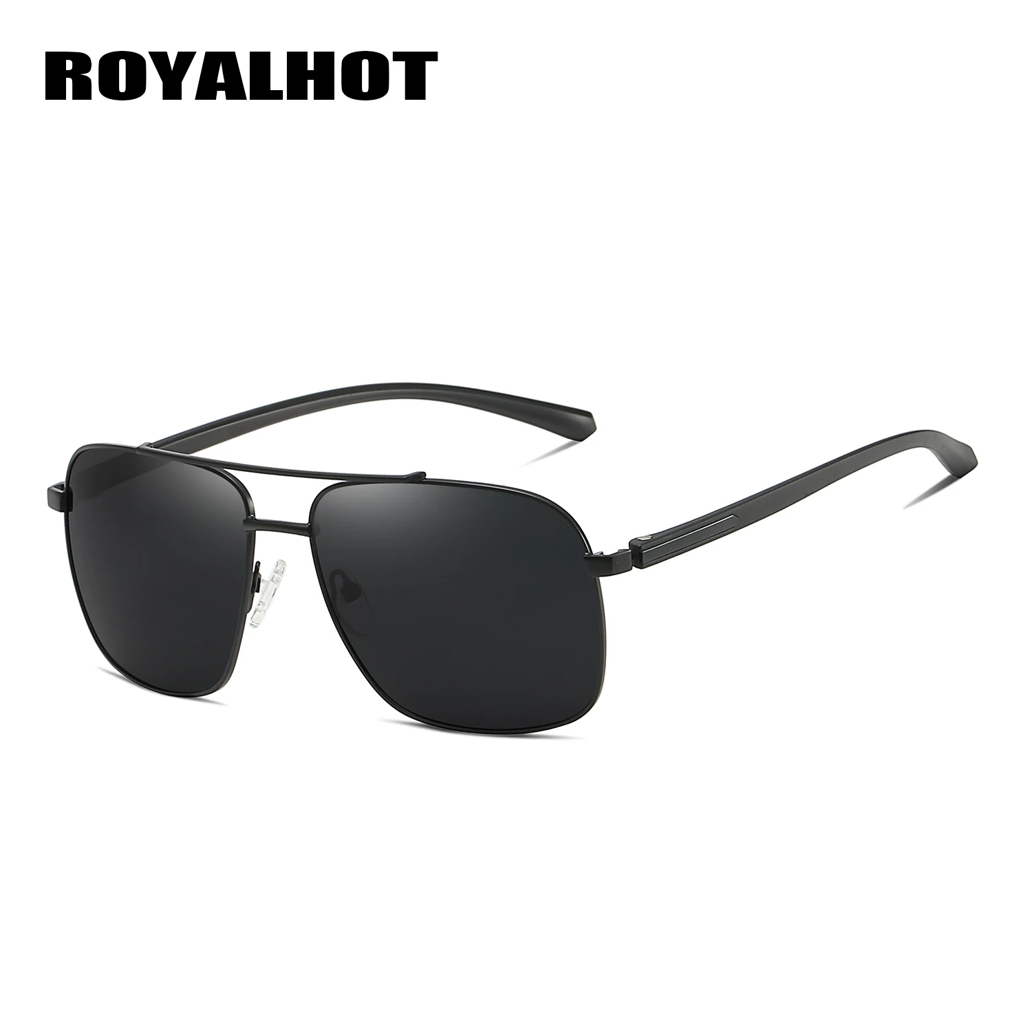 RoyalHot, мужские, женские, поляризационные, алой, Овальные, Ретро стиль, оправа, солнцезащитные очки, для вождения, солнцезащитные очки, оттенки, Oculos masculino, мужские, 900171 - Цвет линз: Black Grey