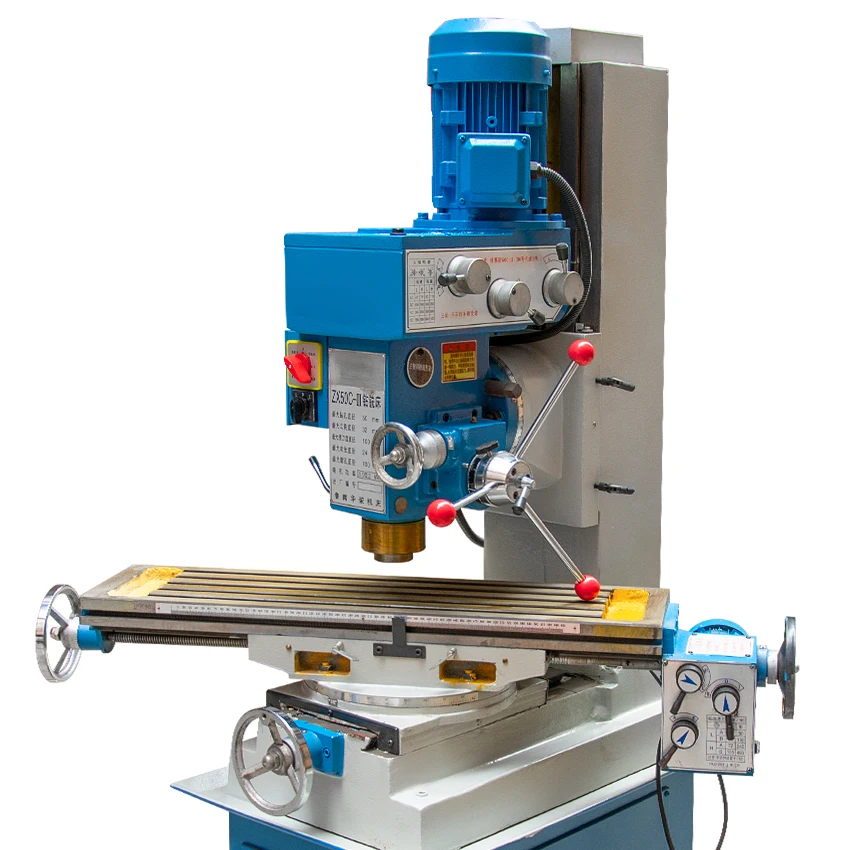 Vertical metal Milling Machine ZX50C Small Gear Drive Drilling And Milling Machine 220V/380V 40~1400 rpm (900x240mm) Workbench