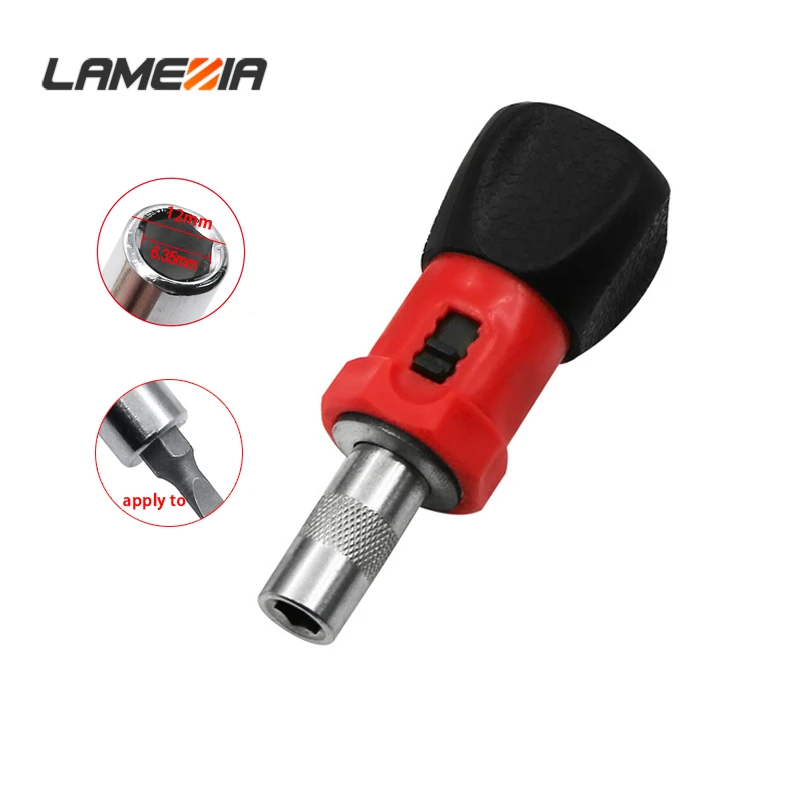

LAMEZIA 1/4 Mini Carbon Steel Ratchet Screwdriver Household Hexagonal Socket Screw Driver With Handle