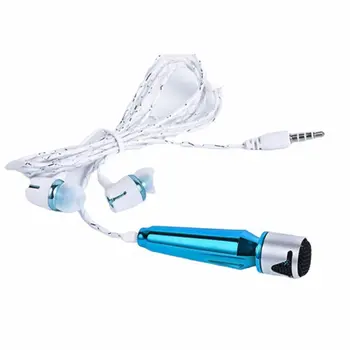 

NEW Mic for Iphone Android All Smartphone Notebook Portable Mini Microphone Stereo Karaoke Sound Record 3.5mm Plug with Earphone