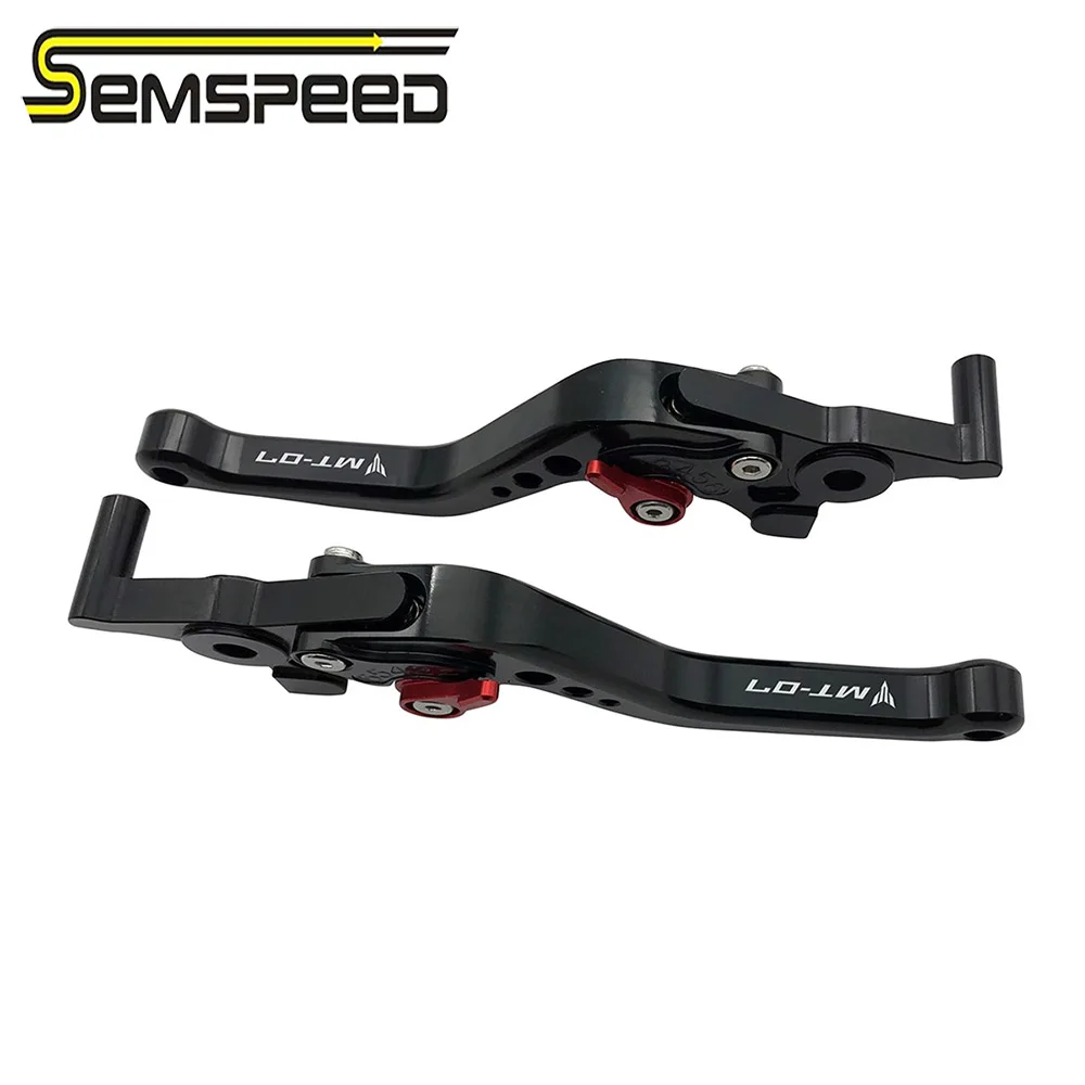 SEMSPEED логотип MT-07 короткие рычаги для YAMAHA MT-07 MT 07 MT07 Запчасти мотоциклов сцепные рычаги