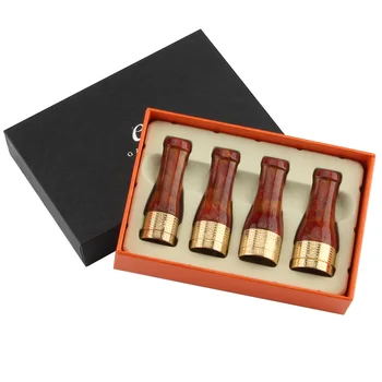

Galiner Cigar Pipes Holder Pure Copper Cigarette Tip Smoking Nozzles With 4 Sizes Cigar Case Tube Vintage Cigar Accessories Tool