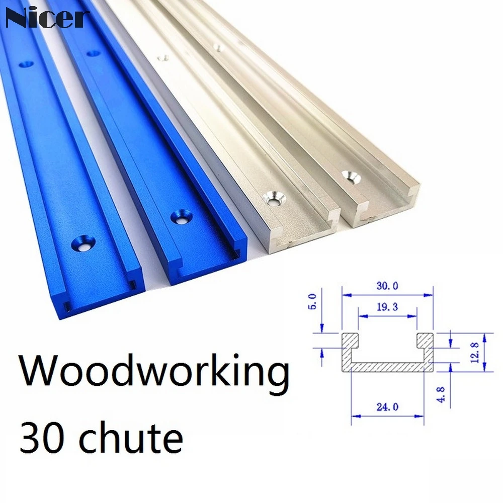 Aluminium 300-600mm T-Track T-Slot Miter Jig Tools For Woodworking Router