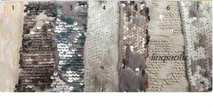 Новая двухсторонняя вышитая фланелевая ПВ бархатная расшитая блестками ткань