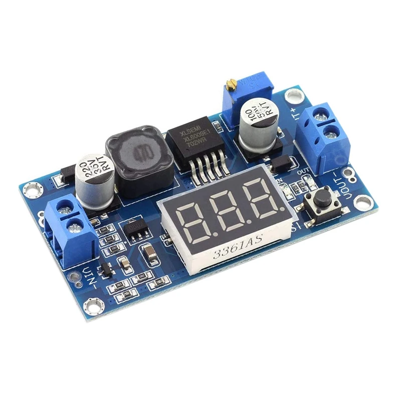 XL6009 Booster Module with Voltmeter DC-DC 3V-32V to 5V-35V 4A (Max) Adjustable Step-Up Boost Converter | Обустройство дома