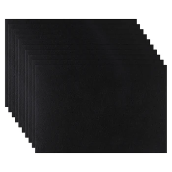 

10 Sheets Practical Blank Self-Adhesive Sticky Felt Sheets for Craft