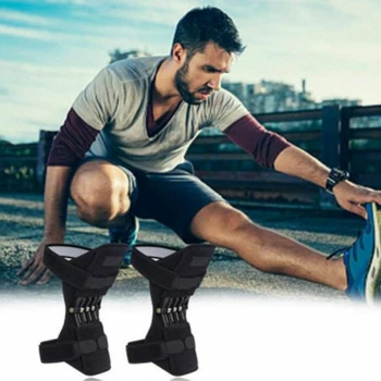 

Knee Booster Joint Support Knee Pads Breathable Non-slip Lift Knee Brace Support Pads Powerful Rebound Spring Force Knee Booster