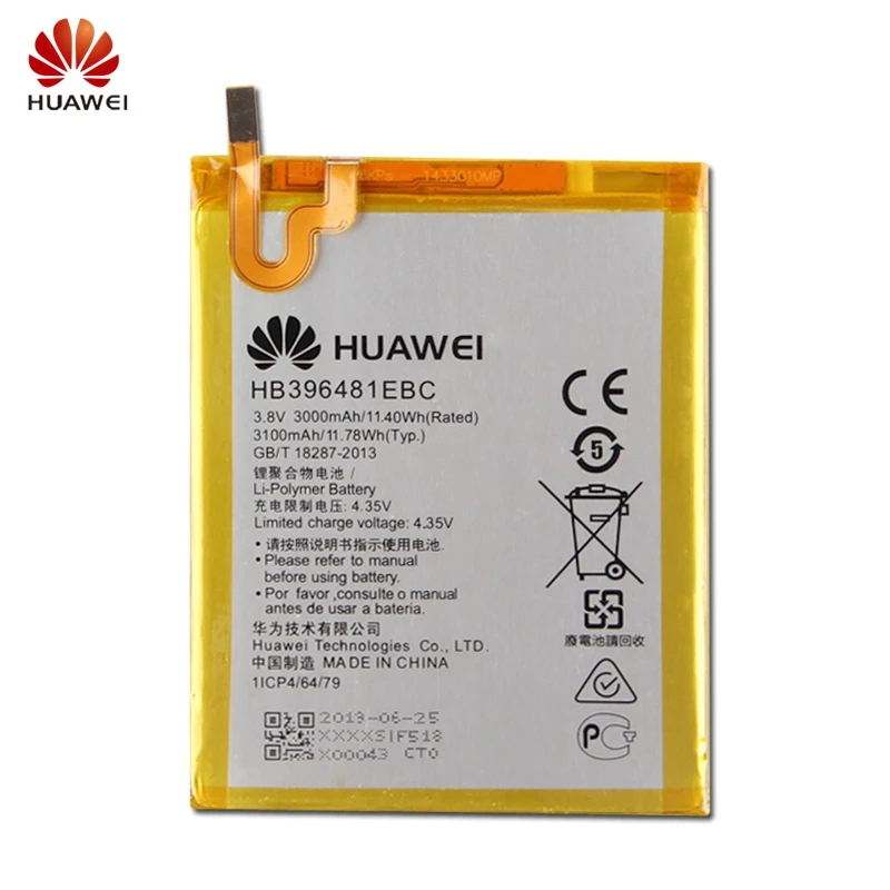 HB396481EBC телефон Батарея для huawei ASCEND G7 рlus HONOR 5X 5A G8 G8X 5C 7C 7A 8 9 10 Lite Pour Смарт Y5 C8816
