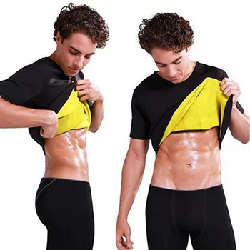 

2020 Newest Hot Men's Casual Slim Gym Neoprene Vest Sauna Ultra thin Sweat Shirt Body Shaper slimming Corset Tops