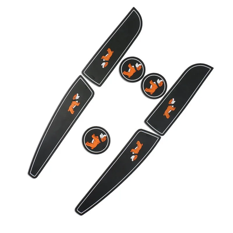 7 шт. автомобильный стайлинг декор дверной паз подстаканник коврик для Mini Cooper R56 3