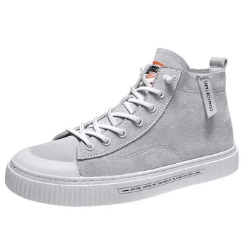 

New Men High Top Shoes Fashion Male Sneakers Casual Street leather Men Shoes Brand Man Footwear