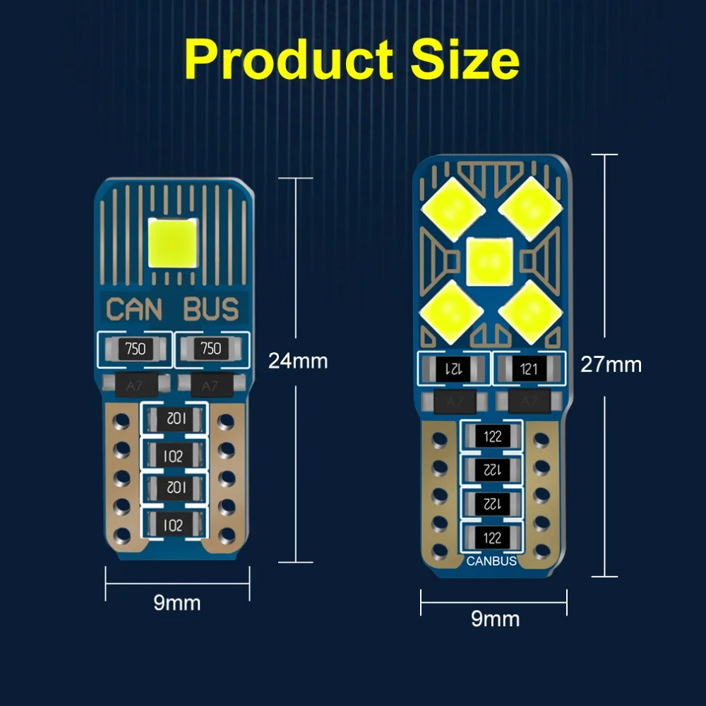 W5W T10 Светодиодная Лампочка для салона автомобиля Canbus без Ошибок T10 белое автомобильное боковое освещение лампа автомобильный Стайлинг Авто 12 В для Mercedes W203 W205