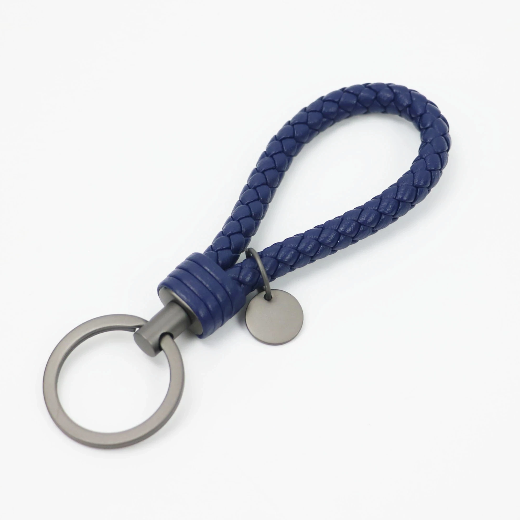 Fashion Simple Portable Gifts Car Keychain Keyfob Key Ring PU Leather 