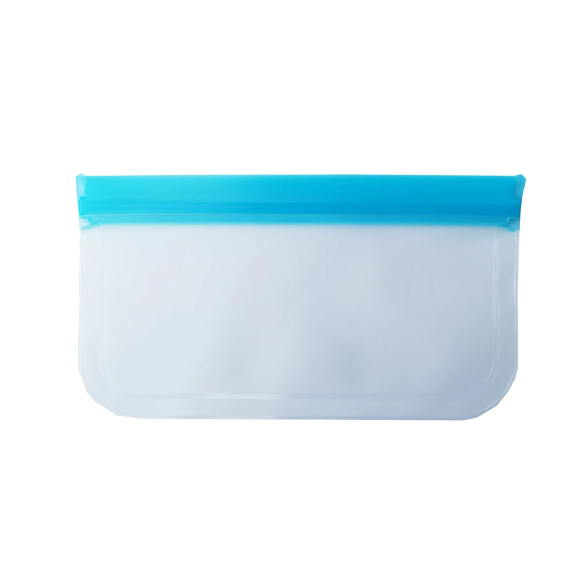 Многоразовые модели, силиконовая сумка для хранения еды, Морозильная сумка с протечкой, сумка для завтрака с фруктами, полупрозрачная матовая PEVA Сумка для хранения еды, 8 цветов - Цвет: 21.5x12cm blue