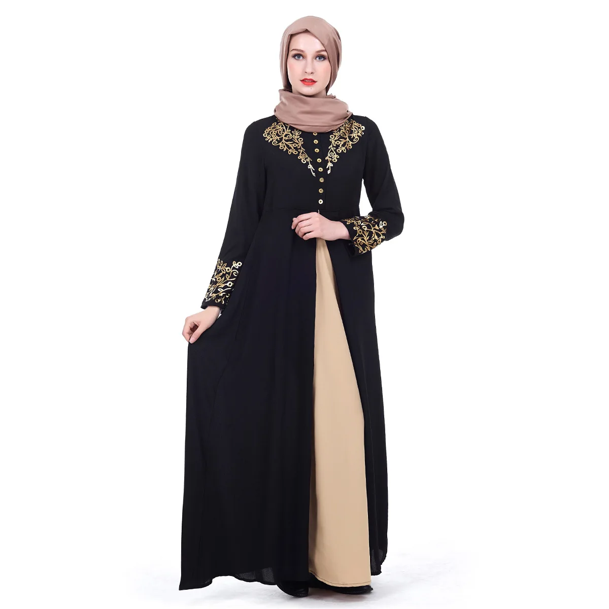 Black Gold Lace Embellished Traditional Henna Gown Dress – Sultan Dress